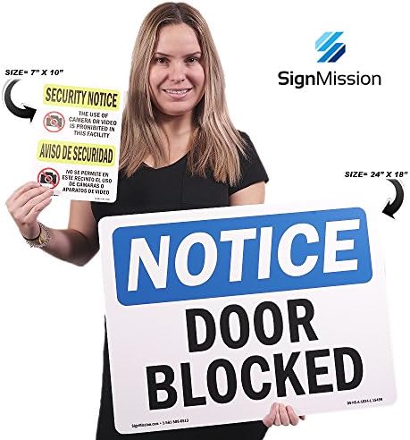 שלט הודעה על OSHA - אל תפתח בקיעת דלת אין עבודה | מדבקות תווית ויניל | הגן על העסק שלך, אתר הבנייה שלך, מחסן | מיוצר בארהב